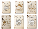 Houten Kerstkaart - Santa